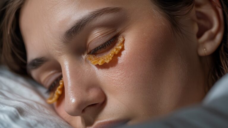 morning crusty eyes buildup