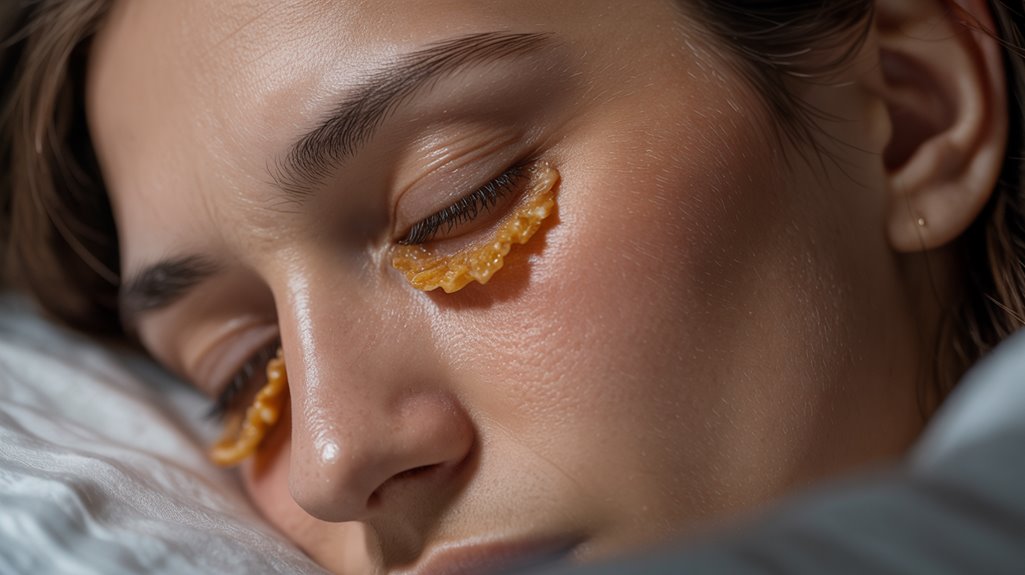 morning crusty eyes buildup