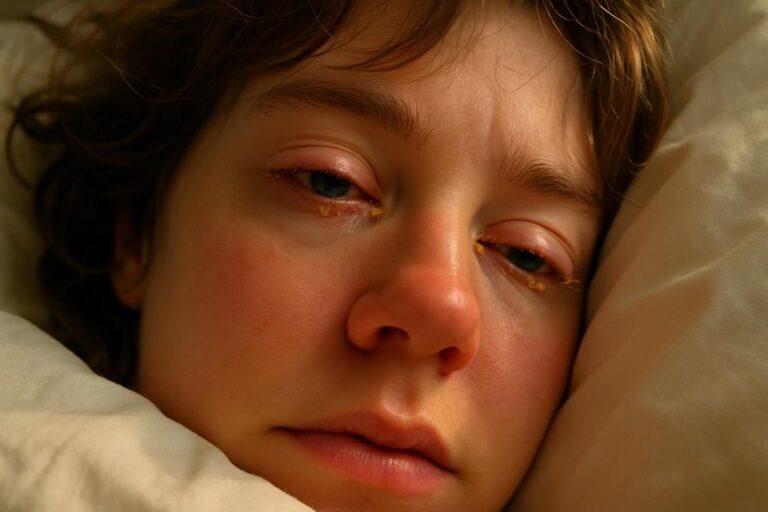 cold induced morning crusty eyes