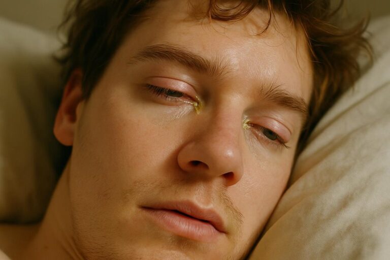 crusty eyes morning concerns