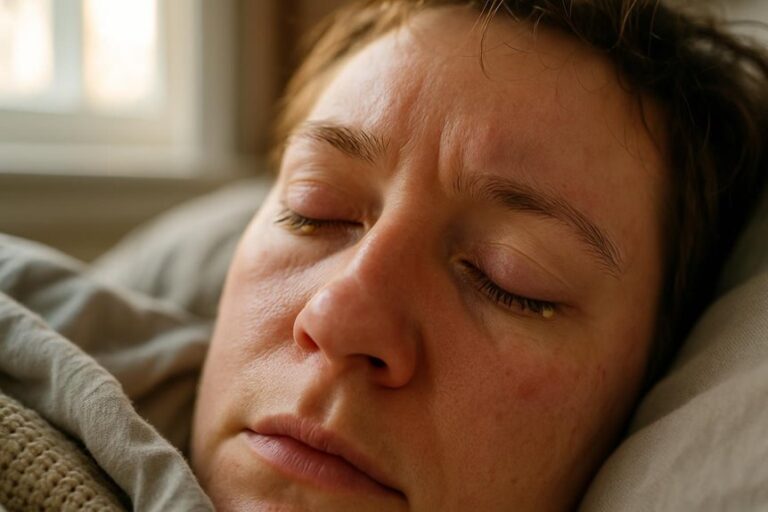 crusty eyes upon waking