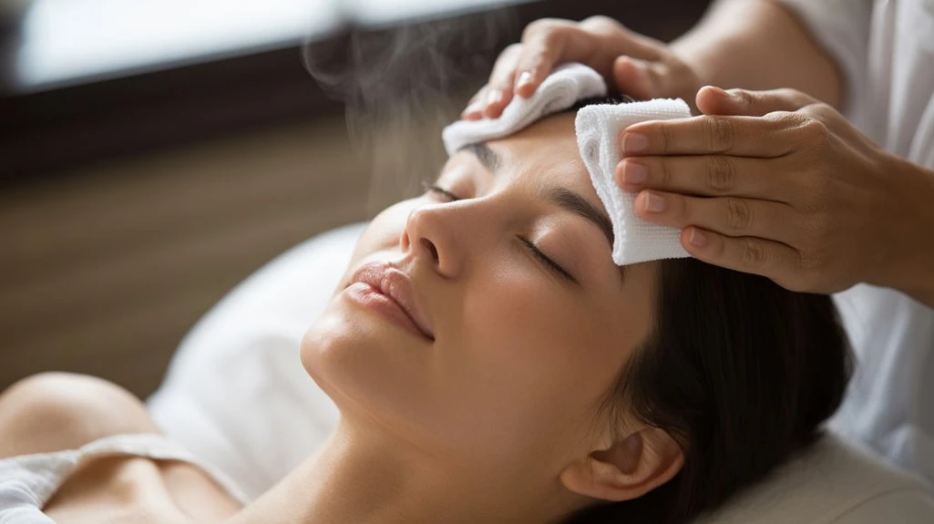 warm compress application for ocular rosacea