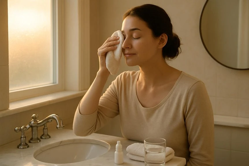 morning crusty eyes removal